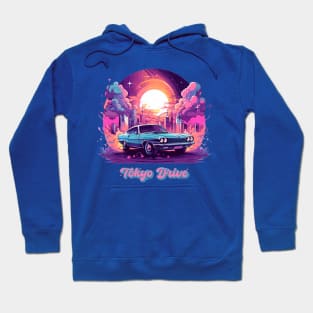 Car in a futuristic world- Tokyo Drive Hoodie